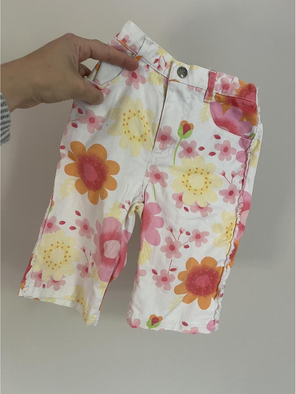 Vintage Y2K Nick Jr. 2003 Dora the Explorer Pink/Orange Floral Pants, Cotton
